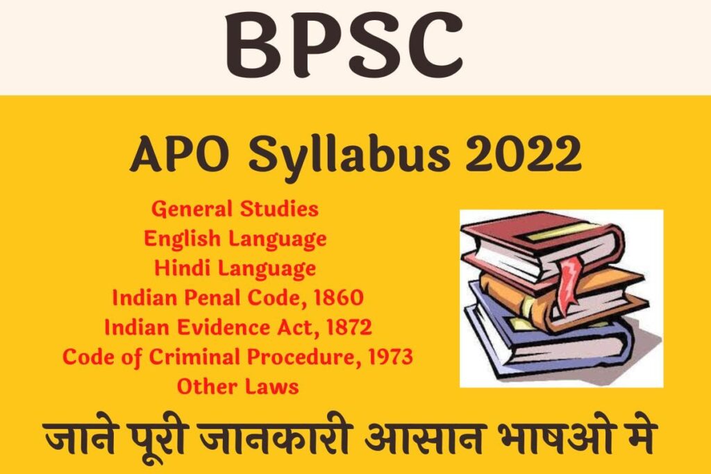 Bpsc Apo Syllabus Detailed Subject Wise Syllabus