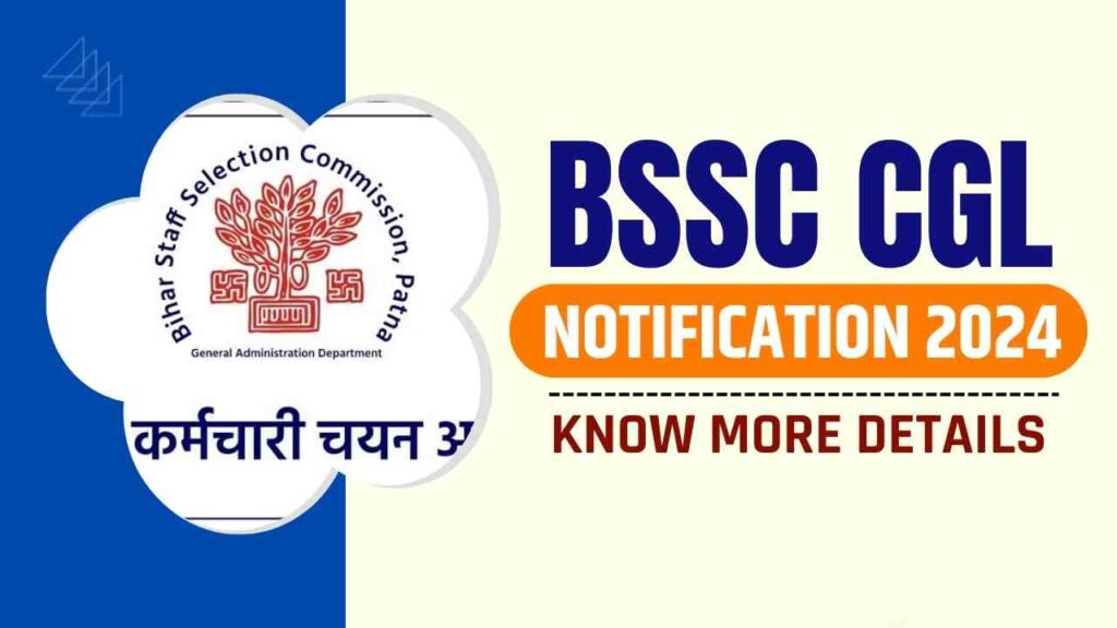 BSSC CGL Notification 2024 BSSC जलद करग 4th CGL Pre क नटफकशन