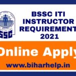 Bihar SSC 2258 ITI Instructor Recruitment 2021
