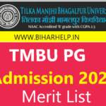 TMBU PG Admission 2021 Merit List