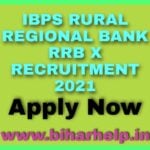 IBPS Rural Regional Bank RRB X Recruitment 2021 Apply Online New | IBPS CRP RRBs X Online Form 2021