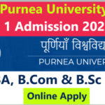 Purnea University Part 1 Admission 2021-24