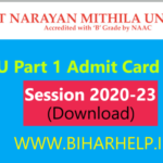 LNMU Part 1 Admit Card 2021 Session 2020-23 (Download) | BA, BSc, BCom Part 1 Admit Card 2021 LNMU University