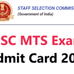 Staff Selection Commission MTS Admit Card 2021