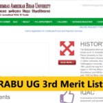 BRABU UG 3rd Merit List 2021- BRABU Graduation Admission 3rd Merit List 2021-24