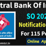 Central Bank of India SO Recruitment 2021
