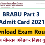 BRABU Part 3 Admit Card 2021