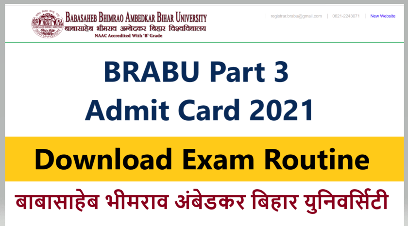 BRABU Part 3 Admit Card 2021
