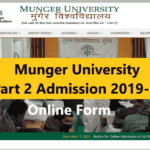 Munger University Part 2 Admission 2019-22: Online Form Check Now