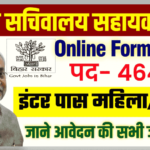 Bihar Sachivaly Sahayak Online Form 2022