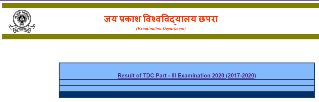 Jai Prakash University Part 3 Result 2021: Download JPV BA BSc BCom 3rd ...