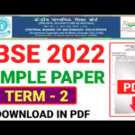 CBSE Sample Paper 2022 Term 2