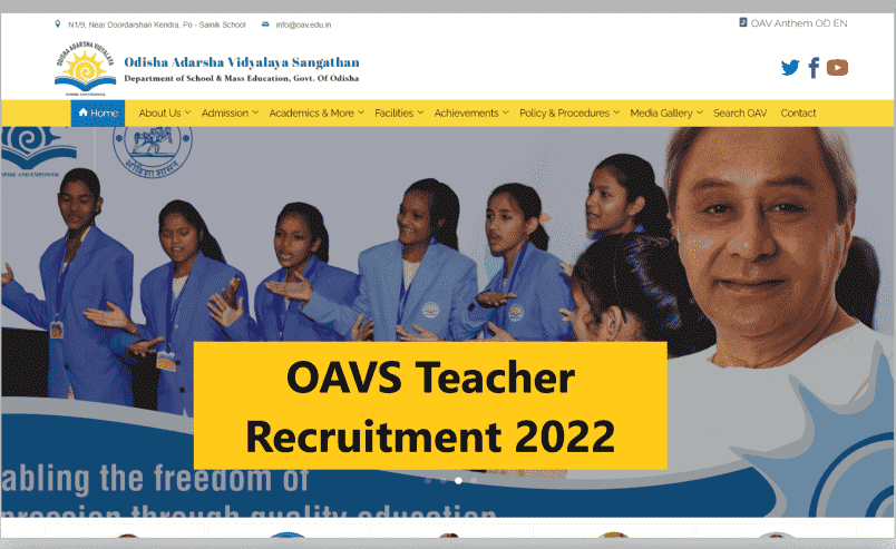 OAVS Teacher Recruitment 2022
