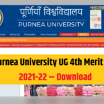 Purnea University UG 4th Merit List 2021-22 – Download