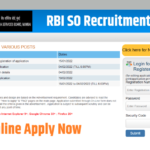 RBI SO Recruitment 2022