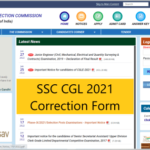 SSC CGL 2021 Correction Form