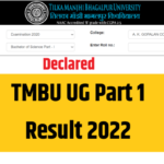 TMBU B.Sc Part 1 Result 2022