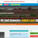 LNMU PG 2nd Semester Admit Card 2022