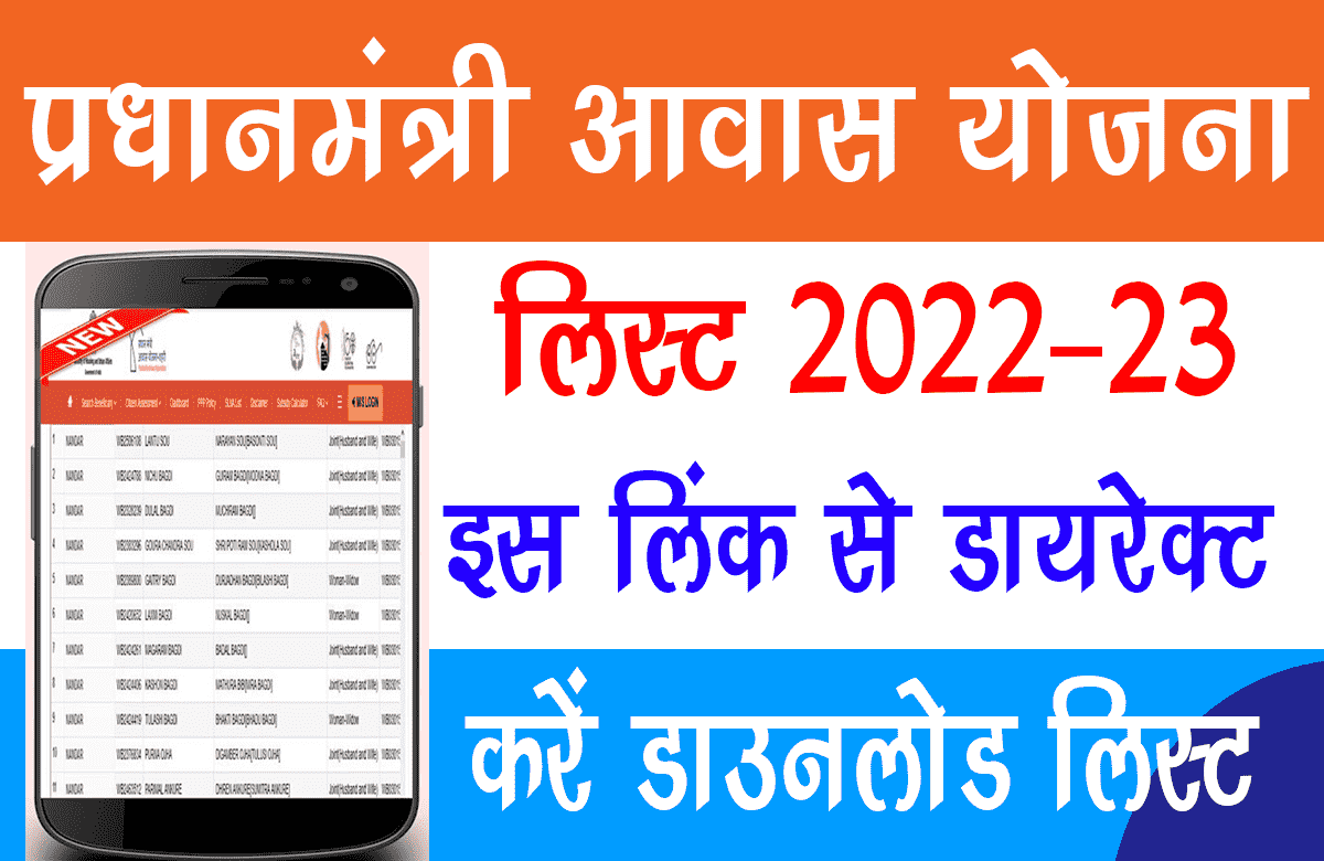 Pradhan Mantri Awas Yojana List 2022-23