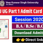 VKSU Part 1 Admit Card 2020-23