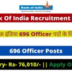 Bank of India Officer Scale IV Recruitment 2022