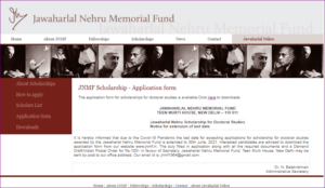 Jawaharlal Nehru Scholarship 2022
