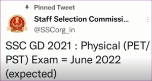 SSC GD Physical Date 2022