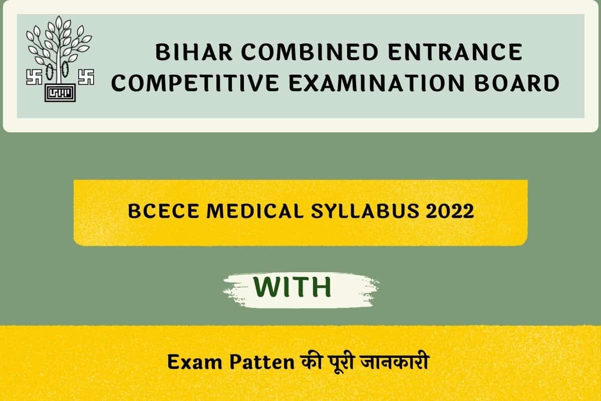 BCECE Medical syllabus 2022