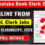 Karnataka Bank KBL Clerks Recruitment Online Form 2022
