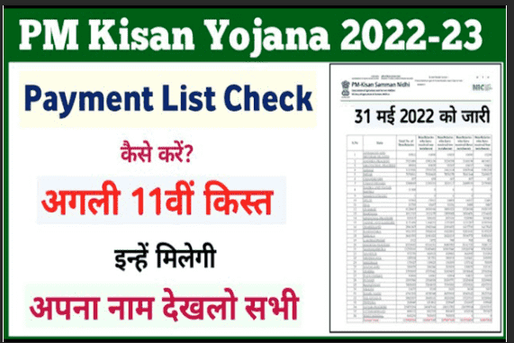 PM Kisan Yojana Payment List