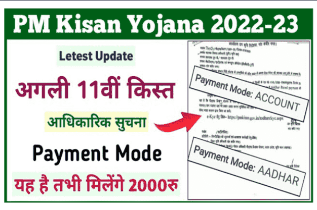 PM Kisan Yojana Payment Mode Aadhar
