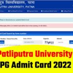 Patliputra University PG Admit Card 2022
