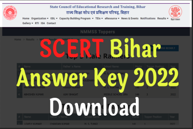 SCERT Bihar Answer Key 2022