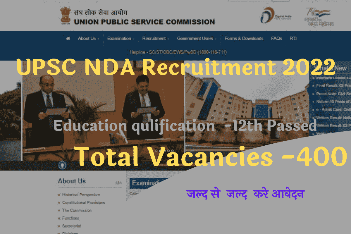 UPSC NDA Recruitment 2022