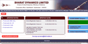 Bharat Dynamics BDL Recruitment 2022 
