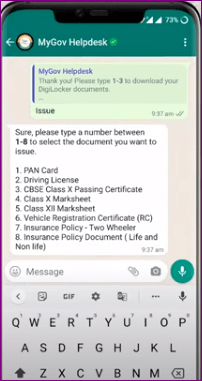 How To Download Driving Licence Or Pan Card On Whatsapp