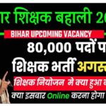Bihar Upcoming Teacher Vacancy 2022