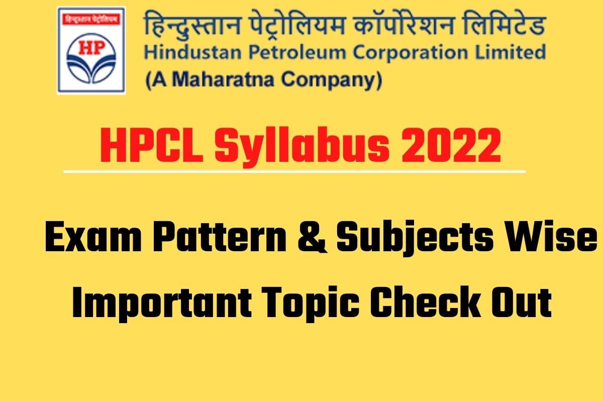 HPCL Syllabus 2022 