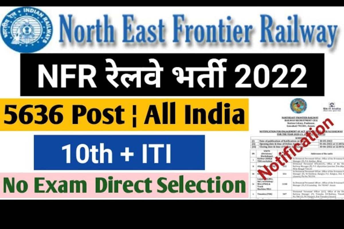 NFR Railway Apprentice Recruitment 2022