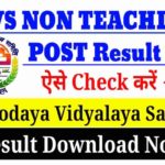 NVS non teaching various post Result 2022