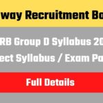RRB Group D Syllabus 2022