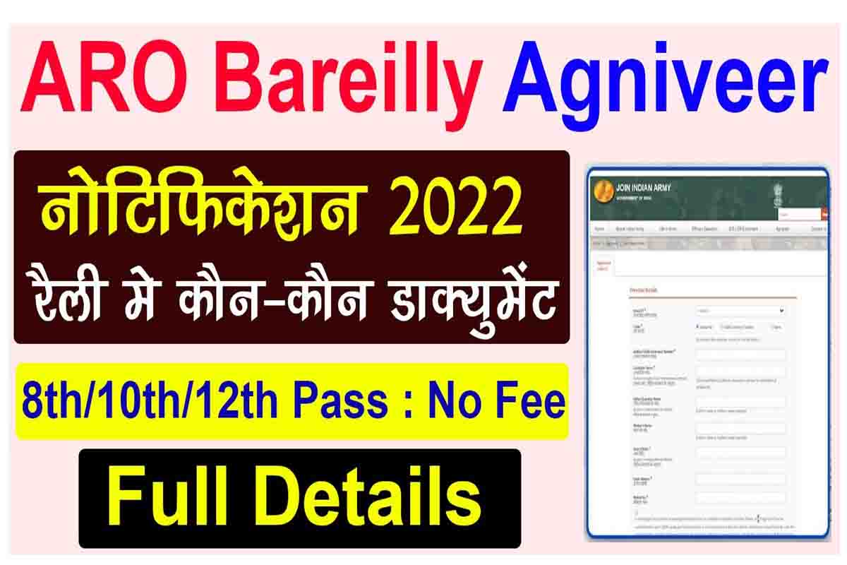 ARO Bareilly Indian Army Agniveer Recruitment Rally 2022-23