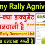 Army Rally Agniveer Documents List