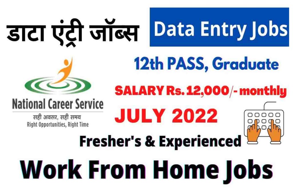 NCS Data Entry Operator Recruitment 2022: Online Apply For 12th Pass Jobs