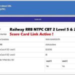 RRB NTPC CBT 2 Score Card 2022