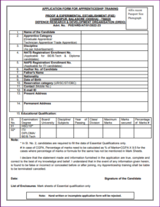 DRDO PXE Apprentice Recruitment 2022