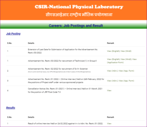 CSIR NPL Recruitment 2022