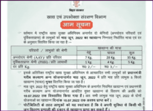 Bihar Ration Vitran Big Update