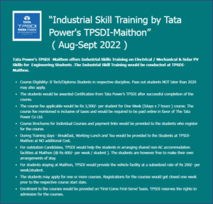 TATA Power TPSDI Recruitment 2022 