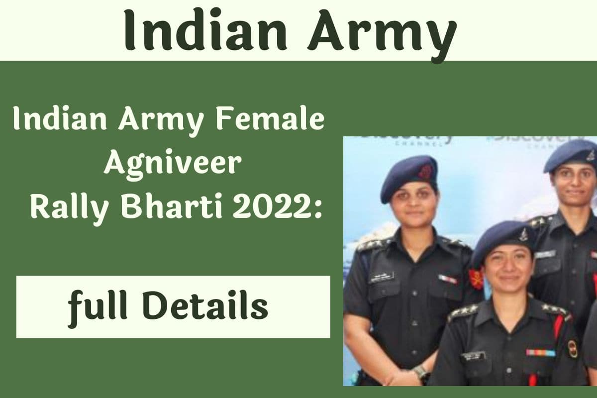 Indian Army Female Agniveer Rally Bharti 2022